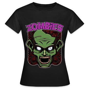 Zombies - Frauen T-Shirt - Schwarz - Vorne - AI Model Female 172 dark (172cm)