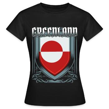 Groenland - T-shirt Femme - noir - Devant - AI Model Female 172 dark (172cm)