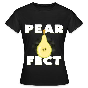 Birne - Frauen T-Shirt - Schwarz - Vorne - AI Model Female 172 dark (172cm)