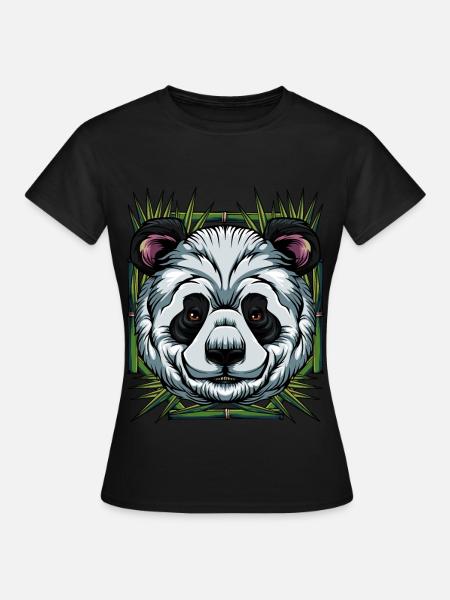 Pandabär - Frauen T-Shirt - Schwarz