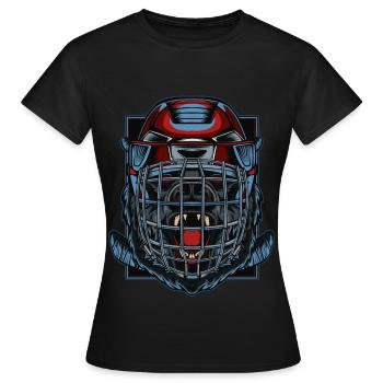 Hockey loup loup wolfpack le prédateur de hockey - T-shirt Femme - noir - Devant - AI Model Female 172 dark (172cm)