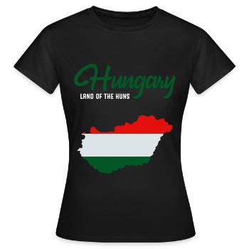 Hongrie - T-shirt Femme - noir - Devant - AI Model Female 172 dark (172cm)