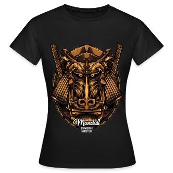 Mandrill Samurai Monkeys Wildlife Creative Gift - Women's T-Shirt - black - Front - AI Model Female 172 dark (172cm)