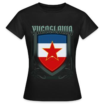 Yougoslavie - T-shirt Femme - noir - Devant - AI Model Female 172 dark (172cm)
