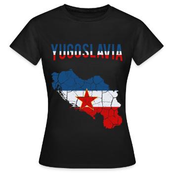 Yougoslavie - T-shirt Femme - noir - Devant - AI Model Female 172 dark (172cm)