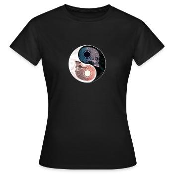 Ying Yang Karma - Women's T-Shirt - black - Front - AI Model Female 172 dark (172cm)