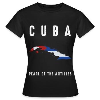 Cuba - T-shirt Femme - noir - Devant - AI Model Female 172 dark (172cm)