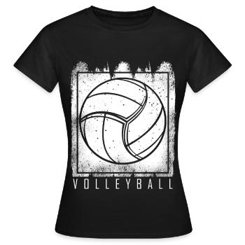volleyball - Women's T-Shirt - black - Front - AI Model Female 172 dark (172cm)