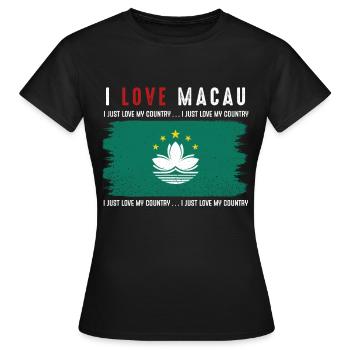 Macau - T-shirt Femme - noir - Devant - AI Model Female 172 dark (172cm)