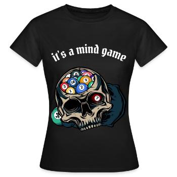 Billard - Frauen T-Shirt - Schwarz - Vorne - AI Model Female 172 dark (172cm)