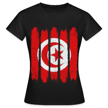 Tunisie - T-shirt Femme - noir - Devant - AI Model Female 172 dark (172cm)
