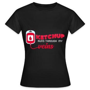 ketchup - T-shirt Femme - noir - Devant - AI Model Female 172 dark (172cm)