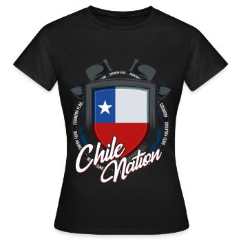 Chile - Frauen T-Shirt - Schwarz - Vorne - AI Model Female 172 dark (172cm)