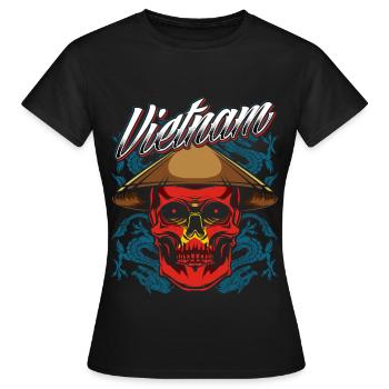 Vietnam - Frauen T-Shirt - Schwarz - Vorne - AI Model Female 172 dark (172cm)
