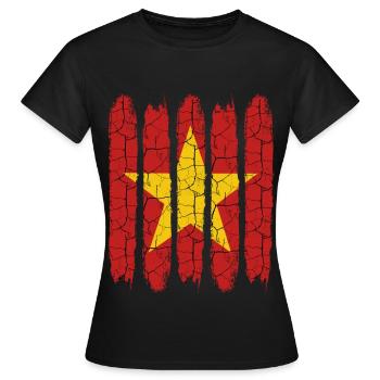 Sozialistische Republik Vietnam Cool Geschenkidee - Frauen T-Shirt - Schwarz - Vorne - AI Model Female 172 dark (172cm)