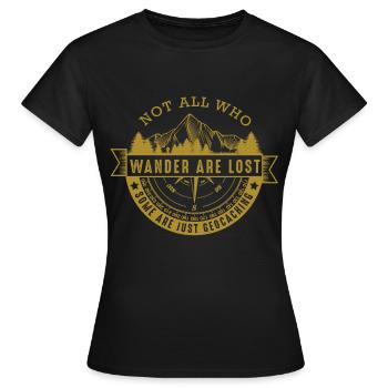 Geocaching - T-shirt Femme - noir - Devant - AI Model Female 172 dark (172cm)