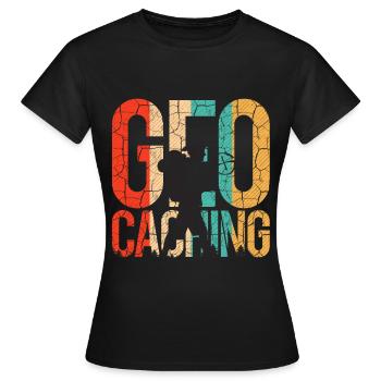 Geocaching - T-shirt Femme - noir - Devant - AI Model Female 172 dark (172cm)