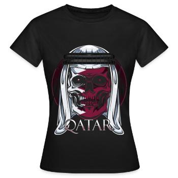 Katar - Frauen T-Shirt - Schwarz - Vorne - AI Model Female 172 dark (172cm)