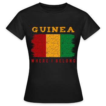Guinée - T-shirt Femme - noir - Devant - AI Model Female 172 dark (172cm)