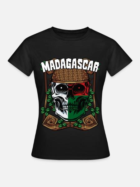 Cadeau Madagascar frais de crâne malgache - T-shirt Femme - noir