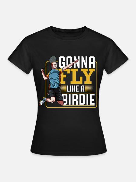 Badminton - Frauen T-Shirt - Schwarz