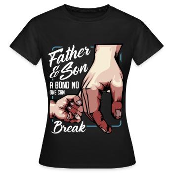 father and son - Women's T-Shirt - black - Front - AI Model Female 172 dark (172cm)