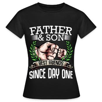 father and son - Women's T-Shirt - black - Front - AI Model Female 172 dark (172cm)