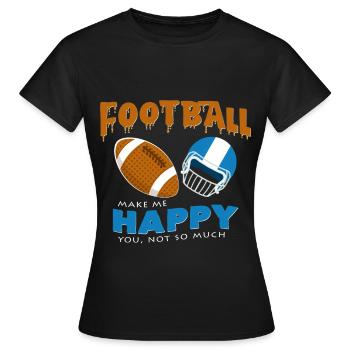 Football américain - T-shirt Femme - noir - Devant - AI Model Female 172 dark (172cm)