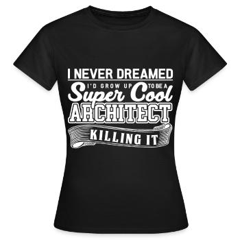 Architect - Women's T-Shirt - black - Front - AI Model Female 172 dark (172cm)