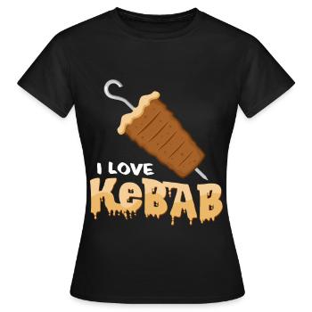 Kebab - Frauen T-Shirt - Schwarz - Vorne - AI Model Female 172 dark (172cm)