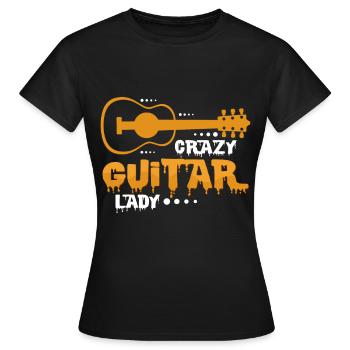 Gitarre - Frauen T-Shirt - Schwarz - Vorne - AI Model Female 172 dark (172cm)