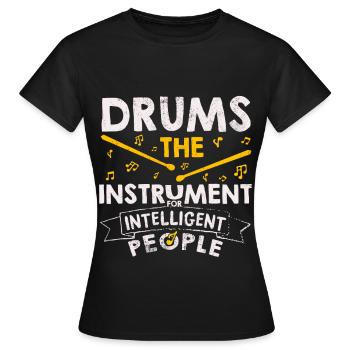 Cadeau de batteur drôle de batterie - T-shirt Femme - noir - Devant - AI Model Female 172 dark (172cm)
