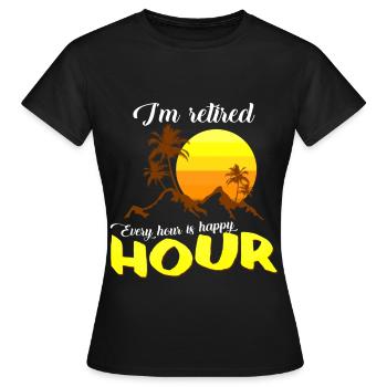 retirement - Women's T-Shirt - black - Front - AI Model Female 172 dark (172cm)