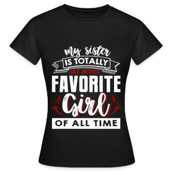Frère et soeur - T-shirt Femme - noir - Devant - AI Model Female 172 dark (172cm)