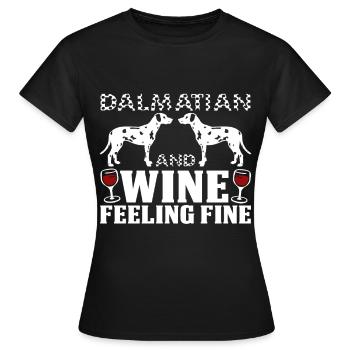 Dalmatian - Women's T-Shirt - black - Front - AI Model Female 172 dark (172cm)