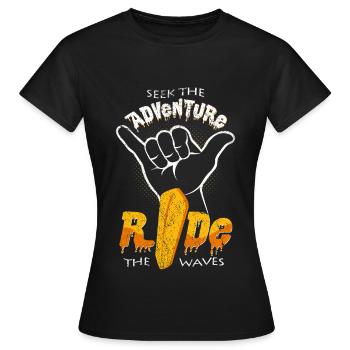 surfeur - T-shirt Femme - noir - Devant - AI Model Female 172 dark (172cm)