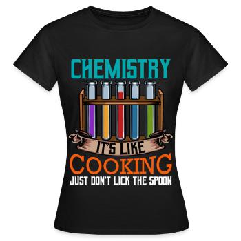 chimiste - T-shirt Femme - noir - Devant - AI Model Female 172 dark (172cm)