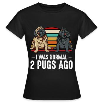 Mops - Frauen T-Shirt - Schwarz - Vorne - AI Model Female 172 dark (172cm)