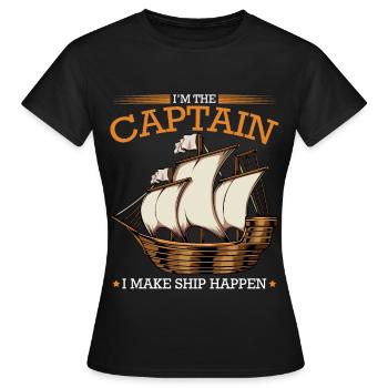 navigation à voile - T-shirt Femme - noir - Devant - AI Model Female 172 dark (172cm)
