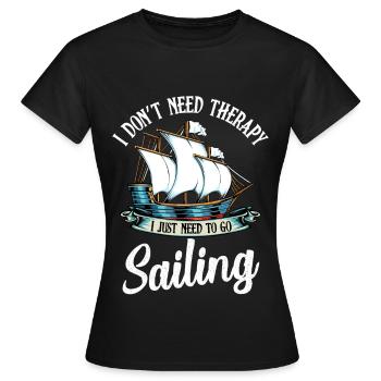 navigation à voile - T-shirt Femme - noir - Devant - AI Model Female 172 dark (172cm)