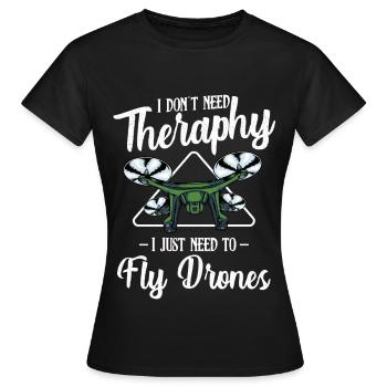 drones - T-shirt Femme - noir - Devant - AI Model Female 172 dark (172cm)
