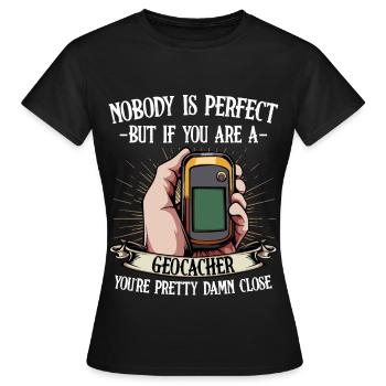Geocaching - T-shirt Femme - noir - Devant - AI Model Female 172 dark (172cm)