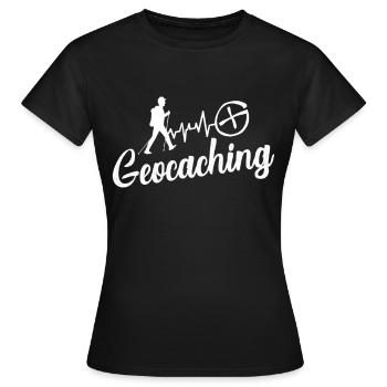 Geocaching - T-shirt Femme - noir - Devant - AI Model Female 172 dark (172cm)