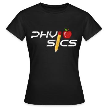 physicist - Women's T-Shirt - black - Front - AI Model Female 172 dark (172cm)