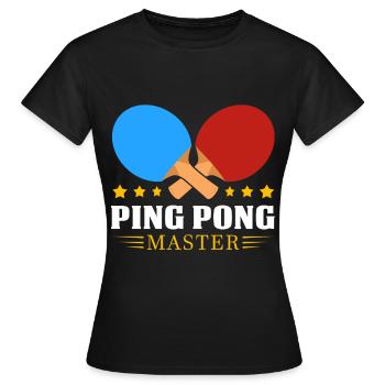 Ping-pong - T-shirt Femme - noir - Devant - AI Model Female 172 dark (172cm)
