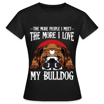 Bulldogge - Frauen T-Shirt - Schwarz - Vorne - AI Model Female 172 dark (172cm)