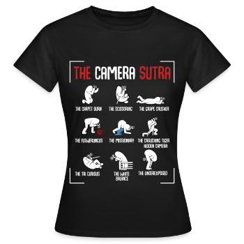 photographer - Women's T-Shirt - black - Front - AI Model Female 172 dark (172cm)