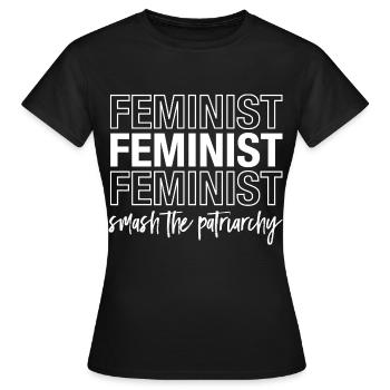 Feminist - Smash The Patriarchy - T-shirt Femme - noir - Devant - AI Model Female 172 dark (172cm)