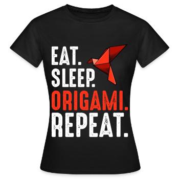 origami - T-shirt Femme - noir - Devant - AI Model Female 172 dark (172cm)