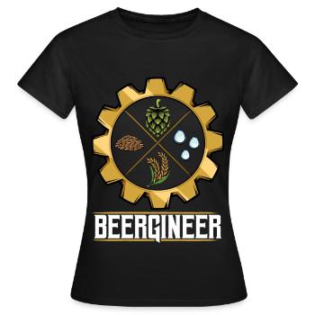 Brasser de la bière - T-shirt Femme - noir - Devant - AI Model Female 172 dark (172cm)